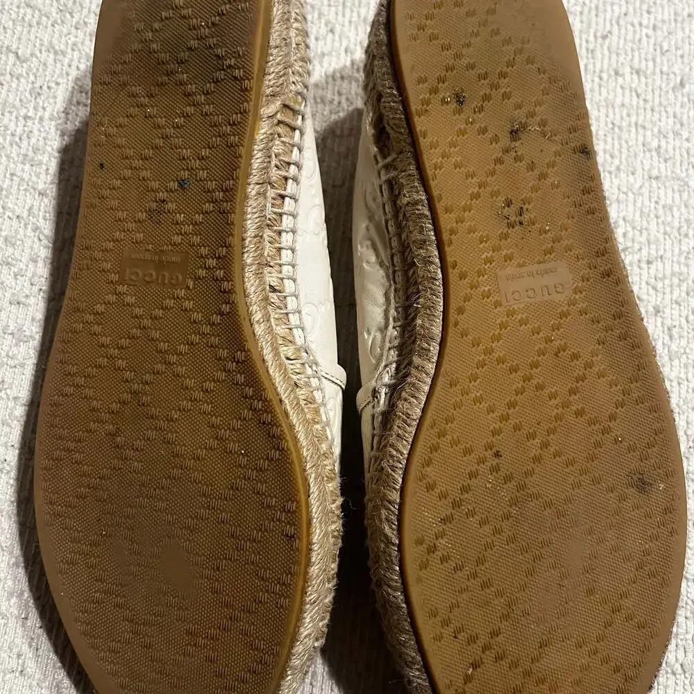 Gucci Beige GG Canvas/Leather Slip on Espadrille... - Picture 3 of 5